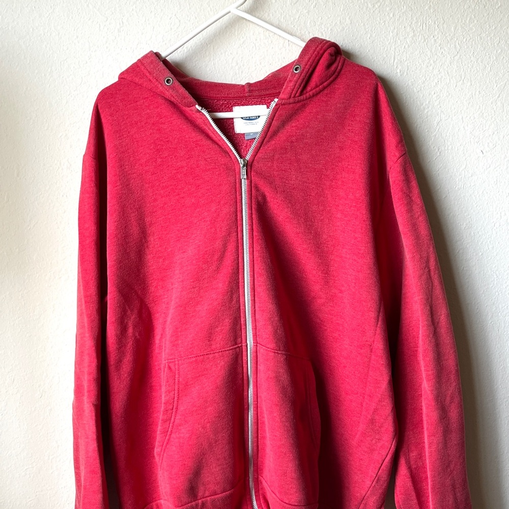 Men’s Red Zip-Up Hoodie